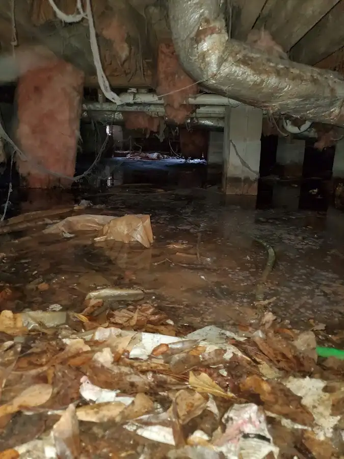 Crawl space flood assessment for Commercial Water Damage Restoration in Zanesville